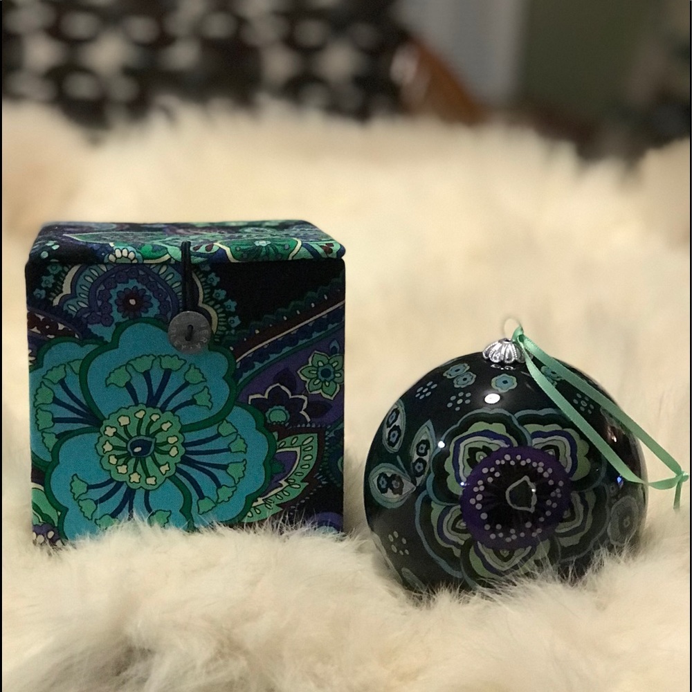 Vera Bradley Glass Christmas Ornament-Retired 2009